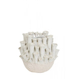 Elegant 33cm Ceramic Vase in Cream and White by Kyral