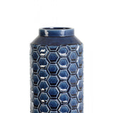 Elegant Round Blue Ceramic Vase - 16.5x43cm Taverne Collection