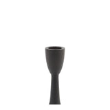 Sleek Culby Matte Black Candle Holder - 5.5x15cm