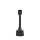 Matte Black Culby Metal Candle Holder - 18.5cm Tall