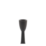 Matte Black Culby Metal Candle Holder - 18.5cm Tall