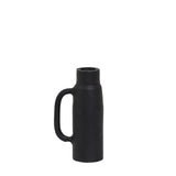 Matte Black Oppilo Round Metal Candle Holder - 14cm