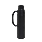 Matte Black Oppilo Round Metal Candle Holder - 21cm