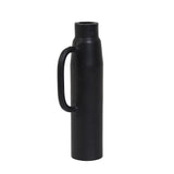 Matte Black Oppilo Round Metal Candle Holder - 21cm