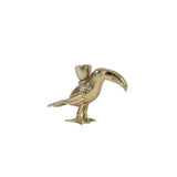 Golden Toucan Metal Candle Holder 17x4x10.5cm