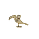 Golden Toucan Metal Candle Holder 17x4x10.5cm