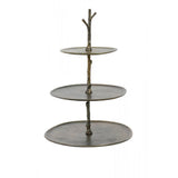 Etagere 3-Tier Vintage Brass 35x31.5x45cm Tresa Collection