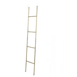 Elegant Metal Ladder Decor in Brass Finish - 40x2x180cm