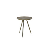 Antique Gold Round Metal Side Table 51x60cm