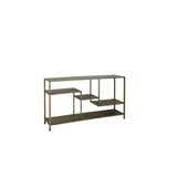 Yvana Antique Gold Rectangular Metal Console Table 141x37x81cm