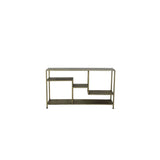 Yvana Antique Gold Rectangular Metal Console Table 141x37x81cm
