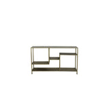Yvana Antique Gold Rectangular Metal Console Table 141x37x81cm