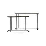 Antique Bronze and Black Bocov Oval Console Set - 118x28x80cm