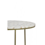 Antique Bronze Agate Nesting Side Tables Set