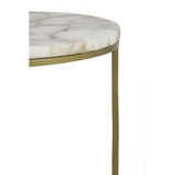 Antique Bronze Agate Nesting Side Tables Set