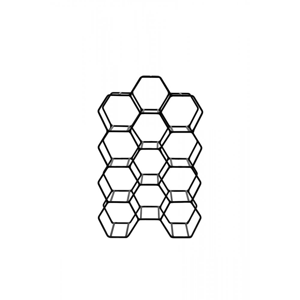 Sleek 12-Bottle Salbris Wine Rack in Matte Black Finish