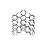 20-Bottle Metal Wine Rack - Salbris Collection, Matte Black Finish