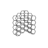 20-Bottle Metal Wine Rack - Salbris Collection, Matte Black Finish