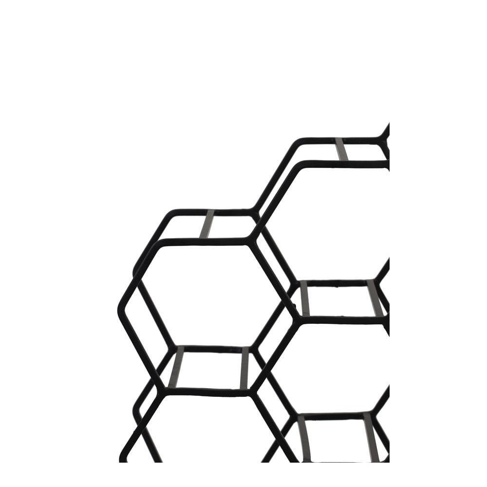 20-Bottle Metal Wine Rack - Salbris Collection, Matte Black Finish