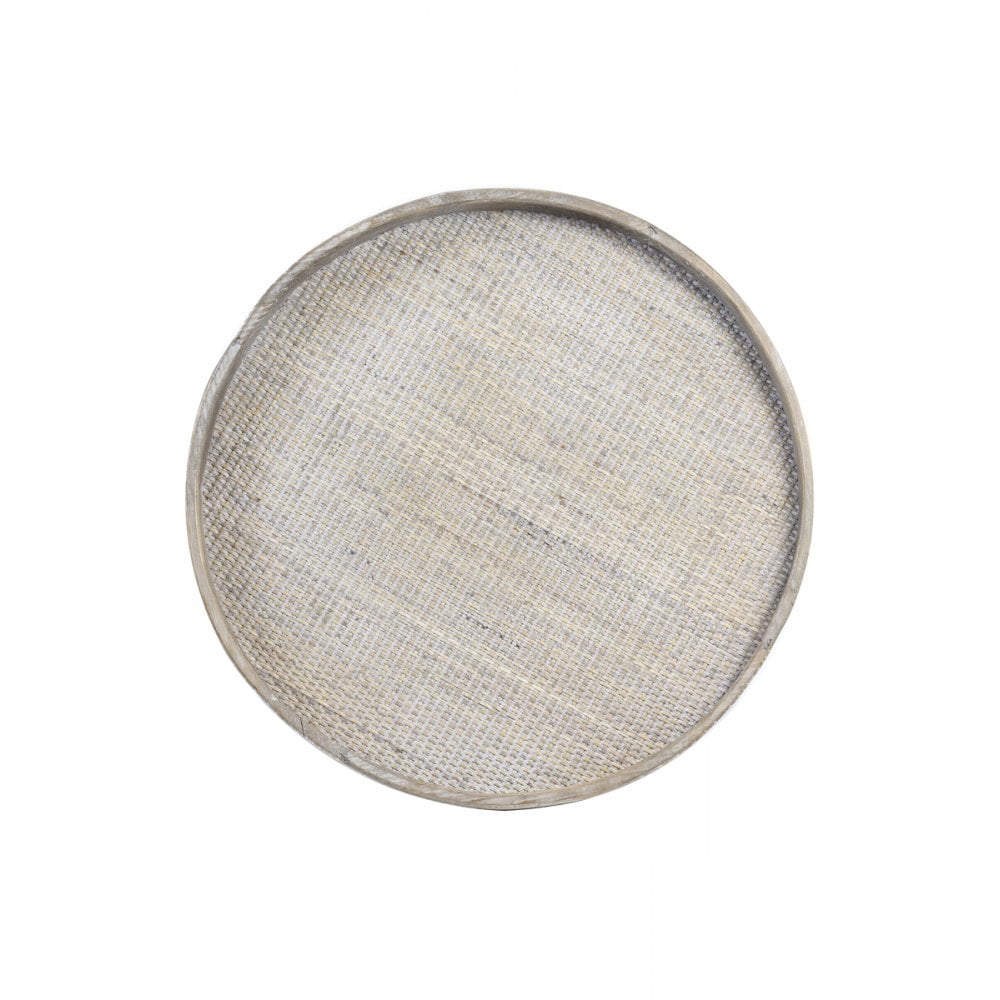 Rustic Round Kenzie Light Brown Wooden Side Table 60x35cm