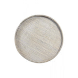 Rustic Round Kenzie Light Brown Wooden Side Table 60x35cm