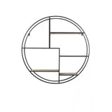 Round Black Metal Wall Cabinet - Juna Collection 92x92x26cm