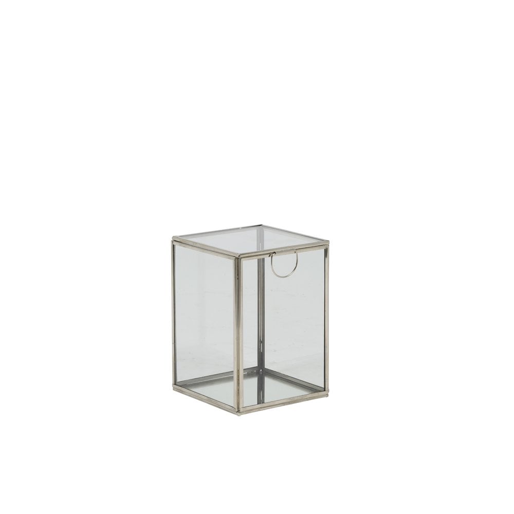 Mirina Nickel & Mirror Decorative Square Box 12x12x17cm