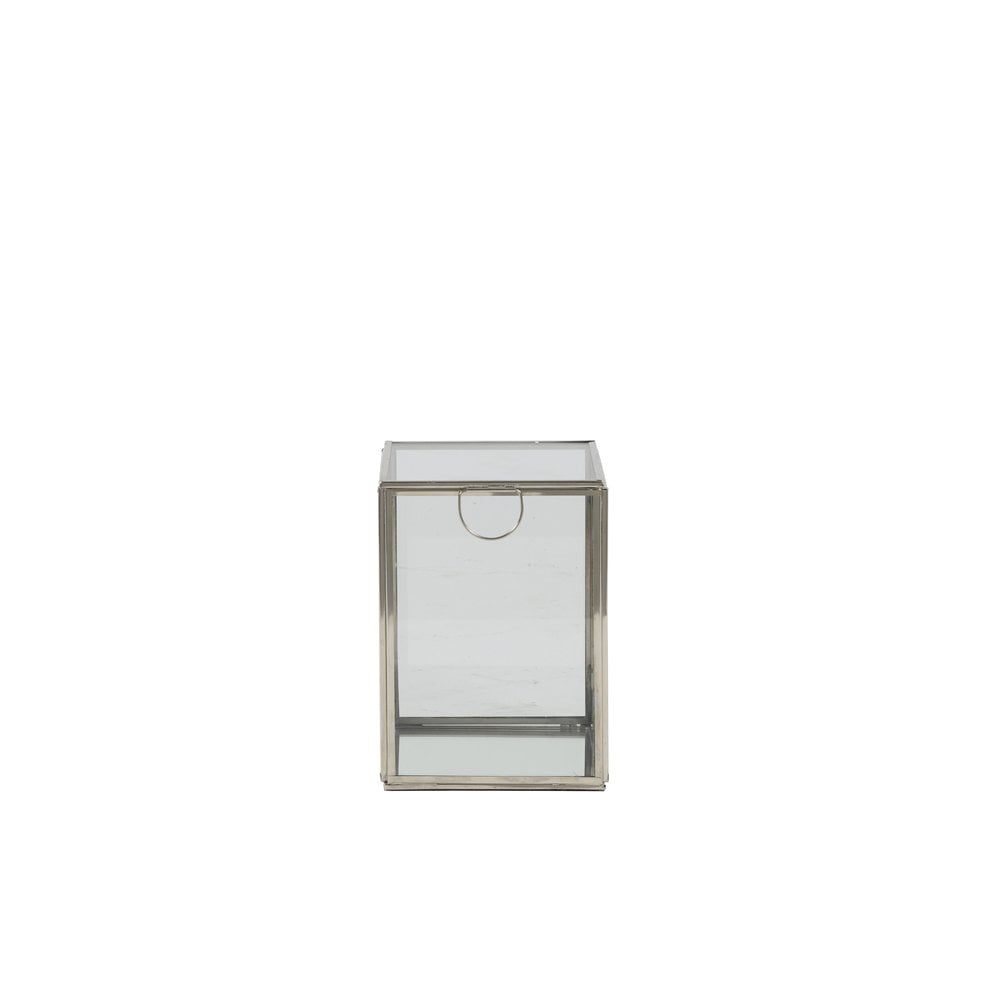 Mirina Nickel & Mirror Decorative Square Box 12x12x17cm