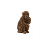 Velvet Brown Monkey Ornament - Luxurious Home Decor Piece