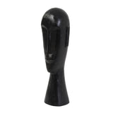 Sculpted Black Mango Wood Head Ornament 52cm
