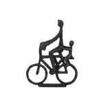 Cyclist Sculpture 24x6x30cm in Antique Black Pearl Finish