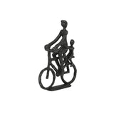 Cyclist Sculpture 24x6x30cm in Antique Black Pearl Finish
