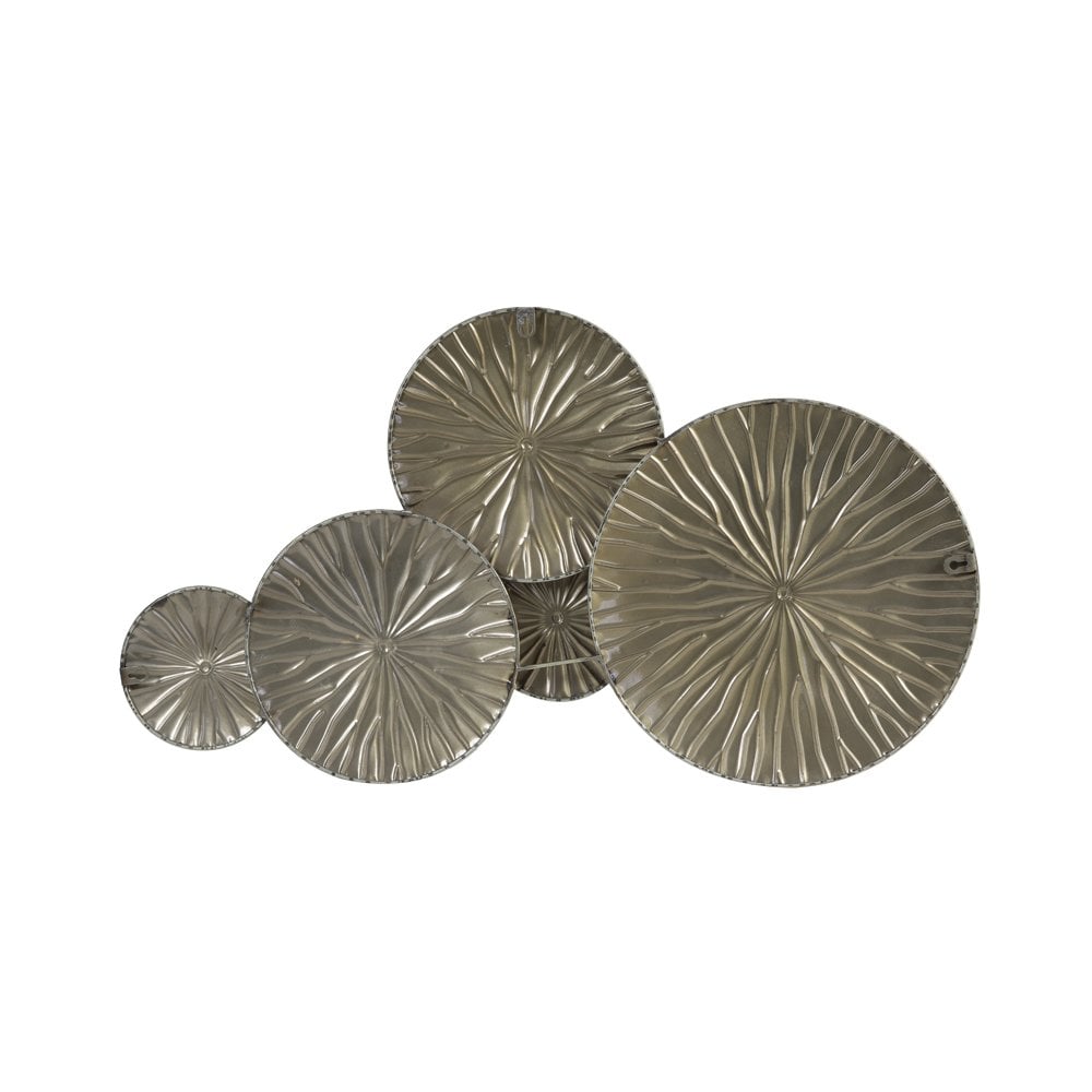 Elegant Gold and Bronze Metal Wall Decor, 77x43x4cm