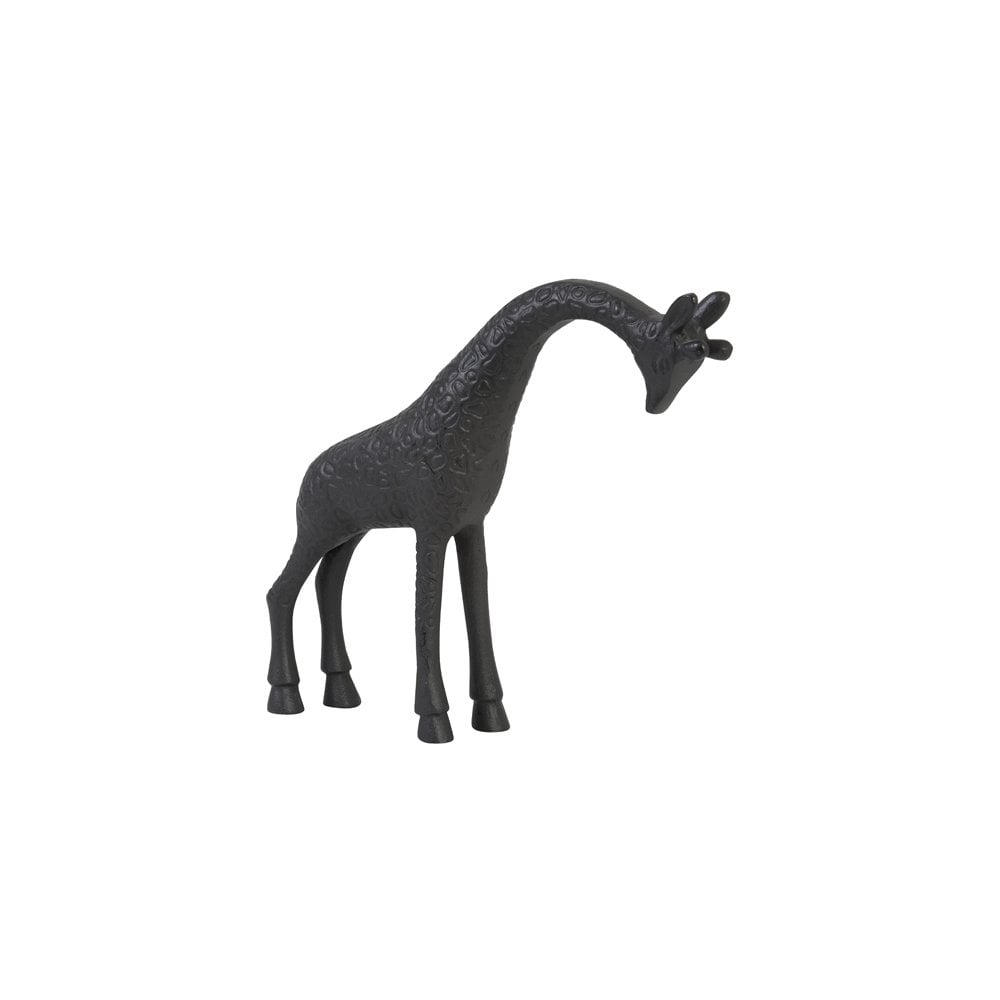 Matte Black Giraffe Decorative Ornament 28.5x6.5x25cm
