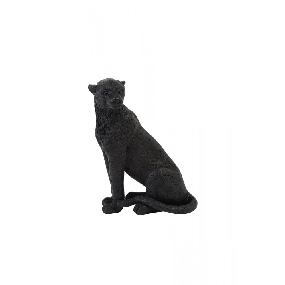 Elegant Black Cheetah Ornament - 10.5cm