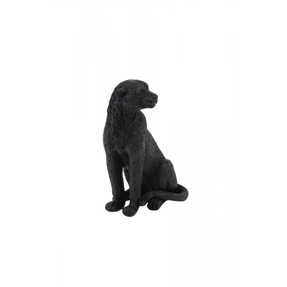 Elegant Black Cheetah Ornament - 10.5cm