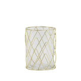 Gold Glass Sutton Tealight Holder 15x20cm
