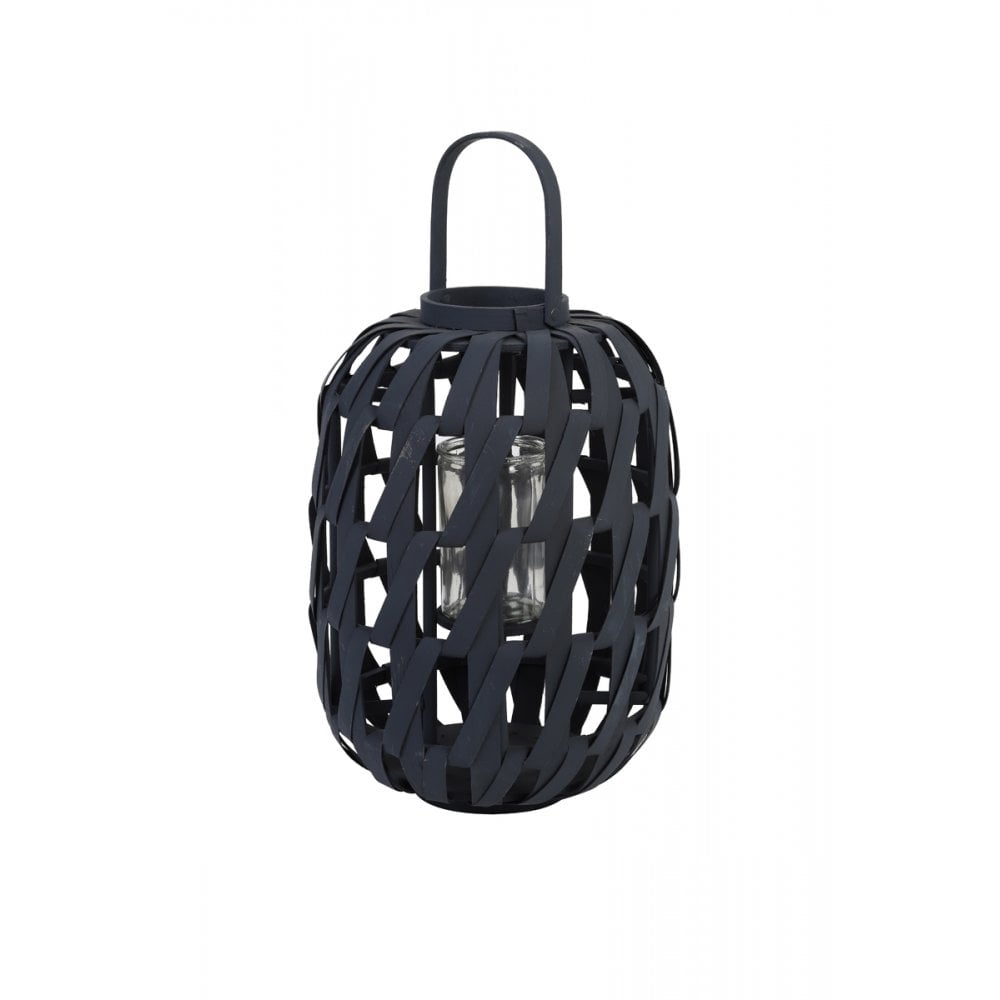 Vicky Bamboo Night Blue Lantern - 30cm x 45cm