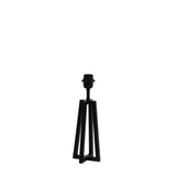 Sleek Miley Square Lamp Base in Matt Black Finish