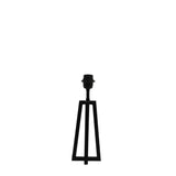 Sleek Miley Square Lamp Base in Matt Black Finish