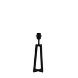 Sleek Miley Square Lamp Base in Matt Black Finish