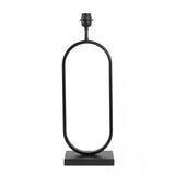 Sleek Jamiri Oval Lamp Base in Matte Black Finish
