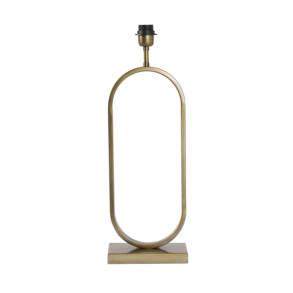 Antique Bronze Oval Lamp Base 21x13x55cm - Jamiri Collection