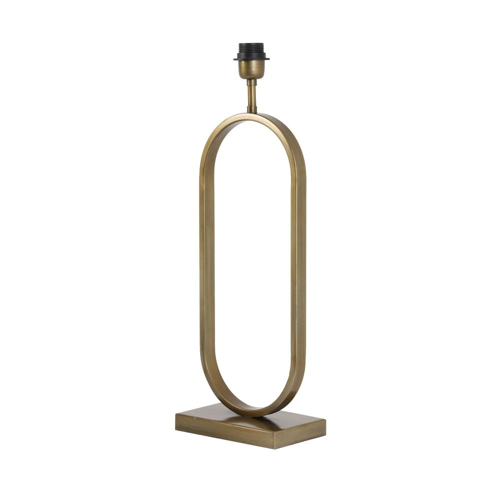 Antique Bronze Oval Lamp Base 21x13x55cm - Jamiri Collection