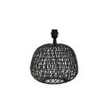 Elegant Alwina Matte Black Round Metal Lamp Base 32x28.5cm