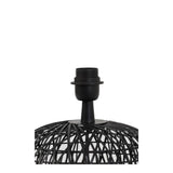 Elegant Alwina Matte Black Round Metal Lamp Base 32x28.5cm