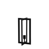 Sleek Mace Matte Black Metal Square Table Lamp 21x21x40cm