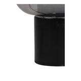 Smoke Grey and Matt Black Arturan Glass Table Lamp (22x52cm)
