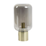 Elegant Arturan Table Lamp - Smoke Glass and Bronze Finish