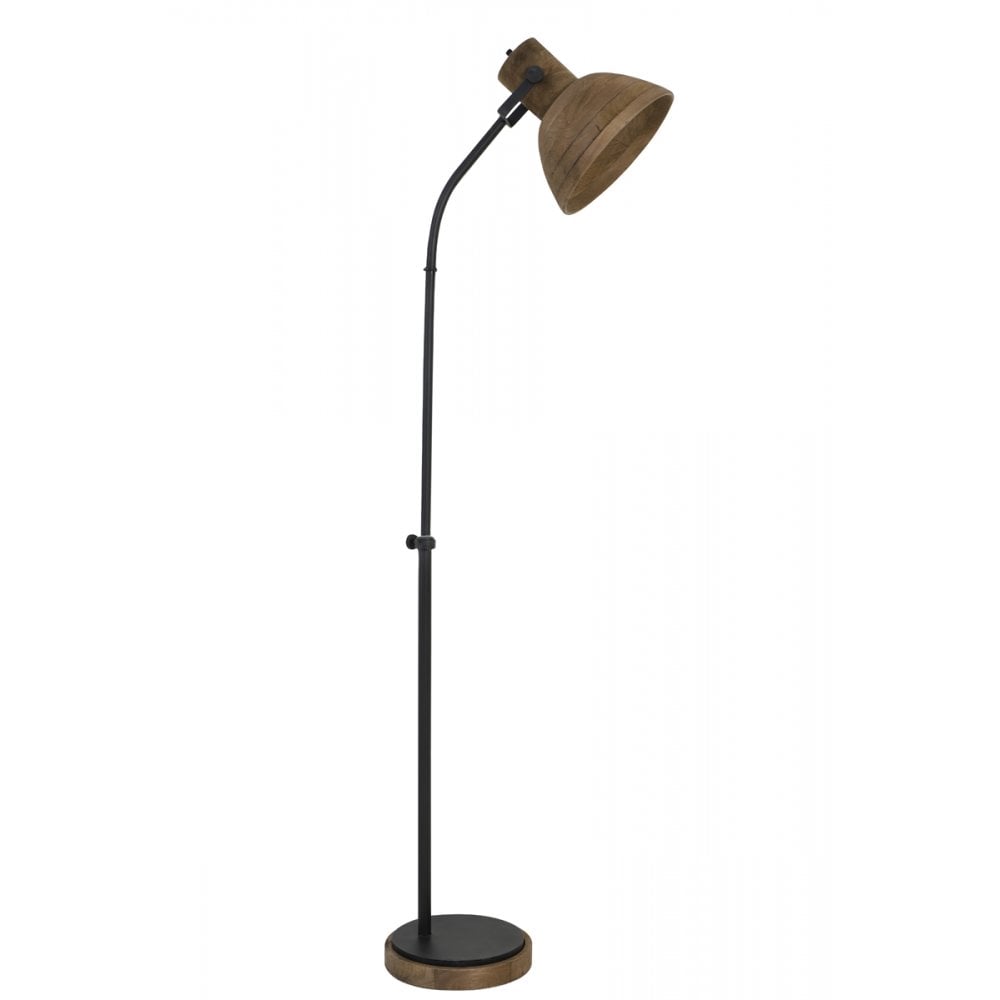 Imbert Dark Brown and Black Floor Lamp - 129cm